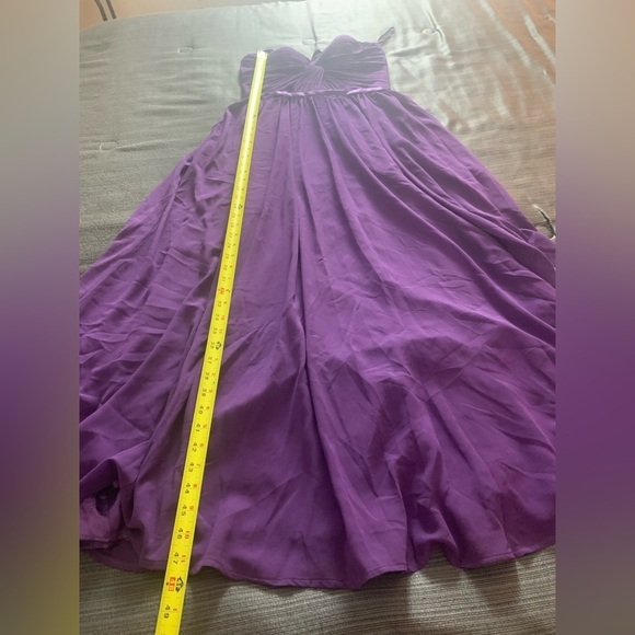 New May Queen Strapless Maxi Dress Gown Corset Top Evening Prom Purple Plum 10 - Picture 16 of 16